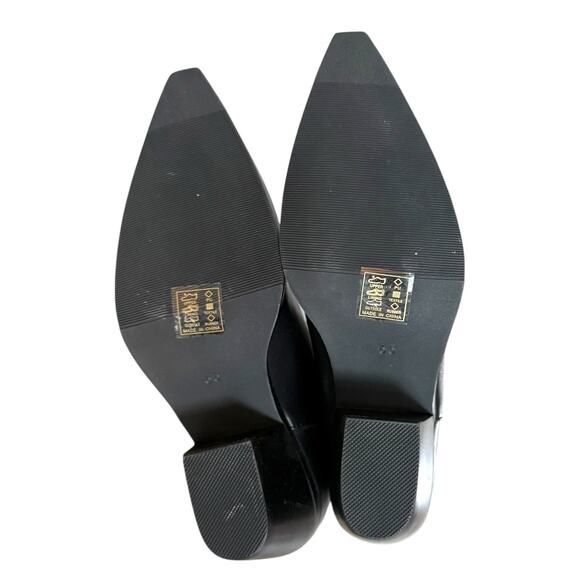 Azalea Wang Alexandrite Fringe Western Black Cowboy Boots Sz 6.5 Heel: 2.5'' - Picture 5 of 12